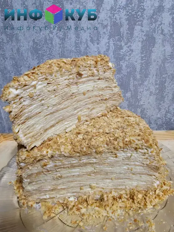 Торт наполеон, блины, блинный торт, шарлотка